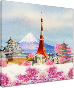 Vászonkép 40x40 Kirándulás Japánba