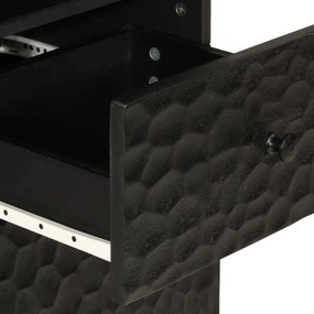 fekete tömör mangófa fürdőszobaszekrény 38 x 33 x 160 cm