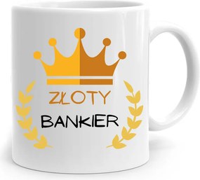 Bankárnak Ajándék Bögre Arany Bankár fényképes nyomtatással