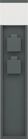 Eglo 901032 - PARK kültéri lámpa, 2 aljzattal, 1xE27/25W/230V, IP54, antracit