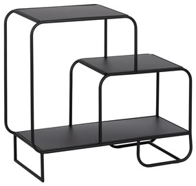 Fekete fém polcos állvány 72x68 cm Sleco – Ixia