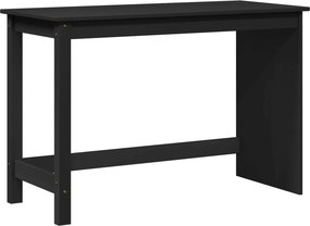 vidaXL Asztal Fekete 112 x 50 x 75 cm Tömör fenyőfa