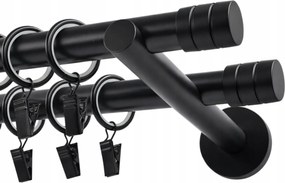 Dupla Fém Függönykarnis 19 mm Fekete 280 cm Luna Maró