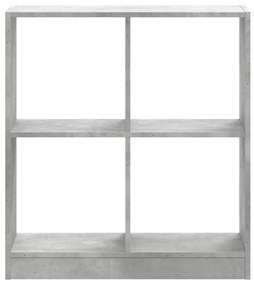 betonszürke szerelt fa könyvespolc 68,5 x 32 x 75 cm