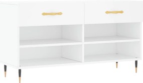 vidaXL fehér szerelt fa cipőpolc 102x35x55 cm