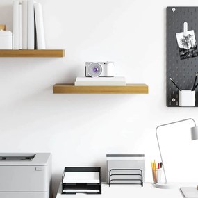 vidaXL Falpolc Falra szerelhető tárolóval Barna 50 x 23 x 4 cm Faanyag