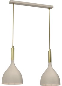 Csillár zsinóron NOAK 2xE27/15W/230V bézs/arany