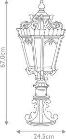 Kichler KL-TOURNAI3-L - Kültéri lámpa TOURNAI 2xE14/60W/230V IP44 bronz