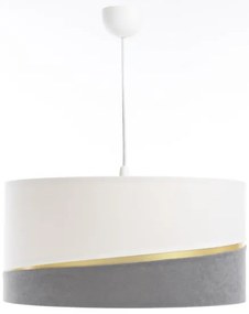 Csillár zsinóron SWING 1xE27/60W/230V szürke/fehér/arany
