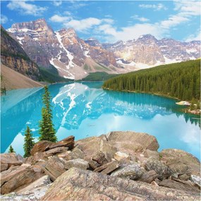 Dekoratív Fotótapéta Fali Falra Kék tó 250x250 Ragasztó