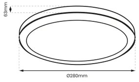 Brilagi - LED Fürdőszobai mennyezeti lámpa PERA LED/24W/230V átm. 28 cm IP65 fekete