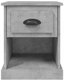 2 db betonszürke szerelt fa éjjeliszekrény 39 x 39 x 47,5 cm