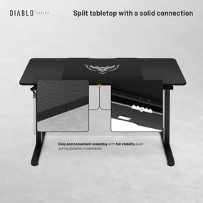 Diablo X-Tensio Állítható Magasságú Íróasztal 1400 Fekete