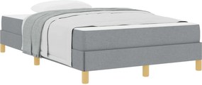 vidaXL Boxrugós ágy matracmal Világosszürke 120 x 200 cm szövet
