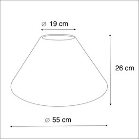 Szövet lámpaernyő bézs kerek szögletes 55/19/26
