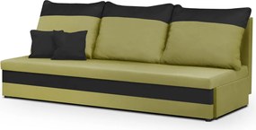 GUSTO Háromszemélyes kinyitható kanapé Zöld/fekete