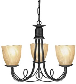 Elstead Lighting MINSTER MN3-BLACK Csillár 3x60W/E14