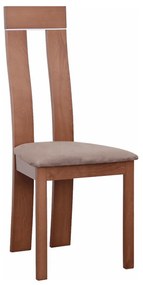 Fa szék, cseresznye/barna szövet, DESI