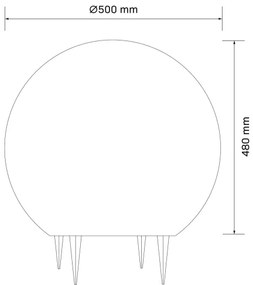 Kültéri lámpa ARGENTO 1xE27/15W/230V átm. 50 cm IP65 fehér