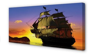 Canvas képek Sky hajó tengeren 125x50 cm