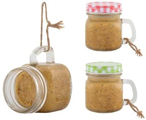 Mogyoróvaj eleség üveg bögrében, zöld