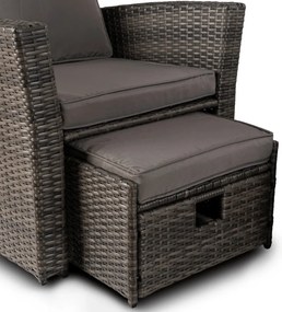 Kerti bútor szett szürke színben – DELGADO