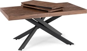 HAMPTON bővíthető asztal 160-240 cm dió/fekete
