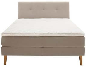 Bézs boxspring ágy 160x200 cm Stockholm – Meise Möbel