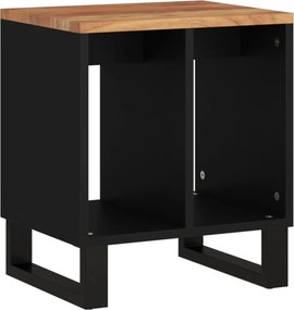 vidaXL tömör akácfa és szerelt fa kisasztal 40 x 31 x 46 cm
