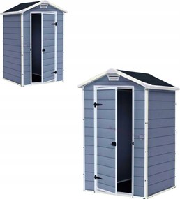 Kis Szerszámház Tömör Kertbe Telek 4x3 94x128 cm Szürke-Fehér