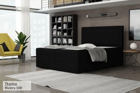 MOIRA ágy tárolóval 140x200 - fekete