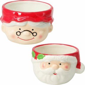 2 darab Mr. & Mrs. Claus kerámia tál 13 cm
