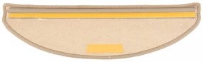 vidaXL 15 db sötét bézs színű öntapadó lépcsőszőnyeg 65x21x4 cm