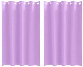 Függönyök függönyökkel 2 pcs Lila Poliészter