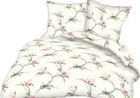 Ágyneműhuzat kéreg 200x220 mintás krém virág