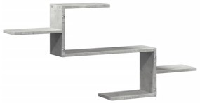 betonszürke szerelt fa fali polc 104 x 15 x 49 cm