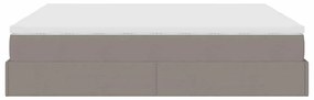 oszmán ágykeret matracokkal Taupe 180x200cm szövet
