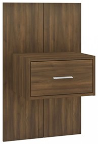 barna tölgyszínű falra szerelhető éjjeliszekrény