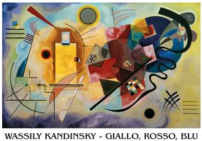 Művészeti nyomat Sárga, Piros, Kék, Wassily Kandinsky