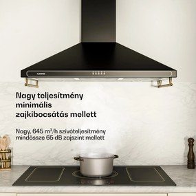 Klarstein Victoria 90, páraelszívó, 90 cm, retro kialakítás, 644,5 m³/ó, 2 LED lámpa