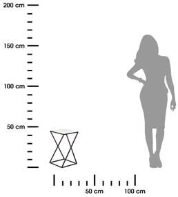 Virágállvány 40x24 cm fekete