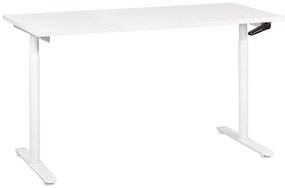 Fehér manuálisan állítható íróasztal 160 x 72 cm DESTINAS Beliani