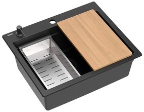 gránit mosogató KURT 110 WORKSTATION Black