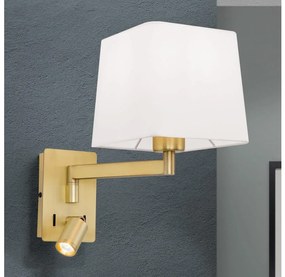 Orion WA 2-1469/1- LED CARLTON fali lámpa 1xE27/40W + LED/3W fehér/arany