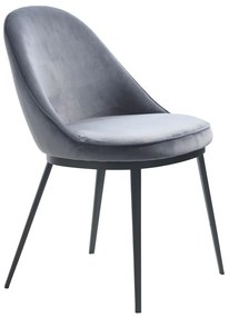 Gain design szék, szürke bársony