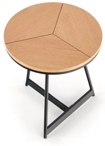 Kávésasztal CARIDA 49x45 cm fekete/tölgy