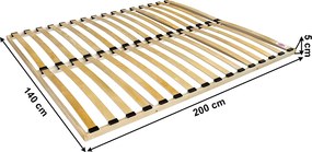 Ágyrács, 140x200 cm, MONNA NEW