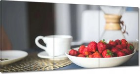 Vászonkép 180x90 Kávé eperrel