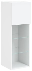 vidaXL 4 darab fehér szerelt fa fali TV-bútor LED-del