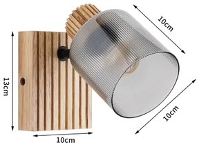 Brilagi - Falra szerelhető spotlámpa HYGGE 1xE14/15W/230V gumifa/füstszínű